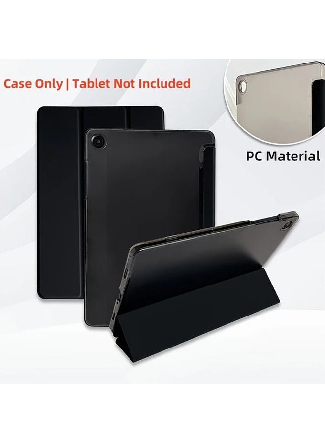 Samsung Galaxy Tab A9 Plus 11 Inch X210 X215 Protective Case Black Magnetic Faux Leather Hard Shell - Image 1